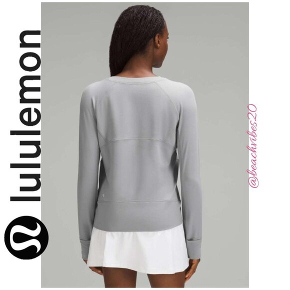 LULULEMON ATHLETICA Its Rulu Run Classic-Fit Crew *Fleece Rhino Grey 12 EUC - Picture 3 of 6